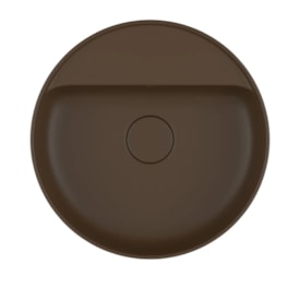 Cuba para Banheiro de Apoio Deca Redonda 40cm Marrom Fosco - L.12040.M.22