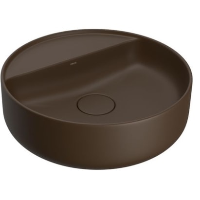 Cuba para Banheiro de Apoio Deca Redonda 40cm Marrom Fosco - L.12040.M.22