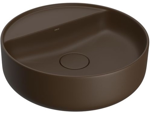 Cuba para Banheiro de Apoio Deca Redonda 40cm Marrom Fosco - L.12040.M.22