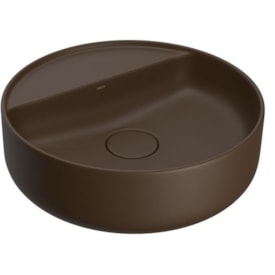 Cuba para Banheiro de Apoio Deca Redonda 40cm Marrom Fosco - L.12040.M.22