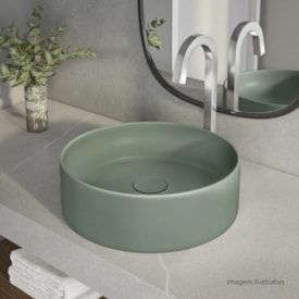 Cuba para Banheiro de Apoio Deca Redonda 40cm Sálvia - L.12040.49