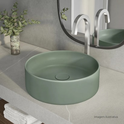 Cuba para Banheiro de Apoio Deca Redonda 40cm Sálvia - L.12040.49