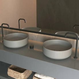 Cuba para Banheiro de Apoio Deca Redonda 40cm Soft Antracite - L.12040.85