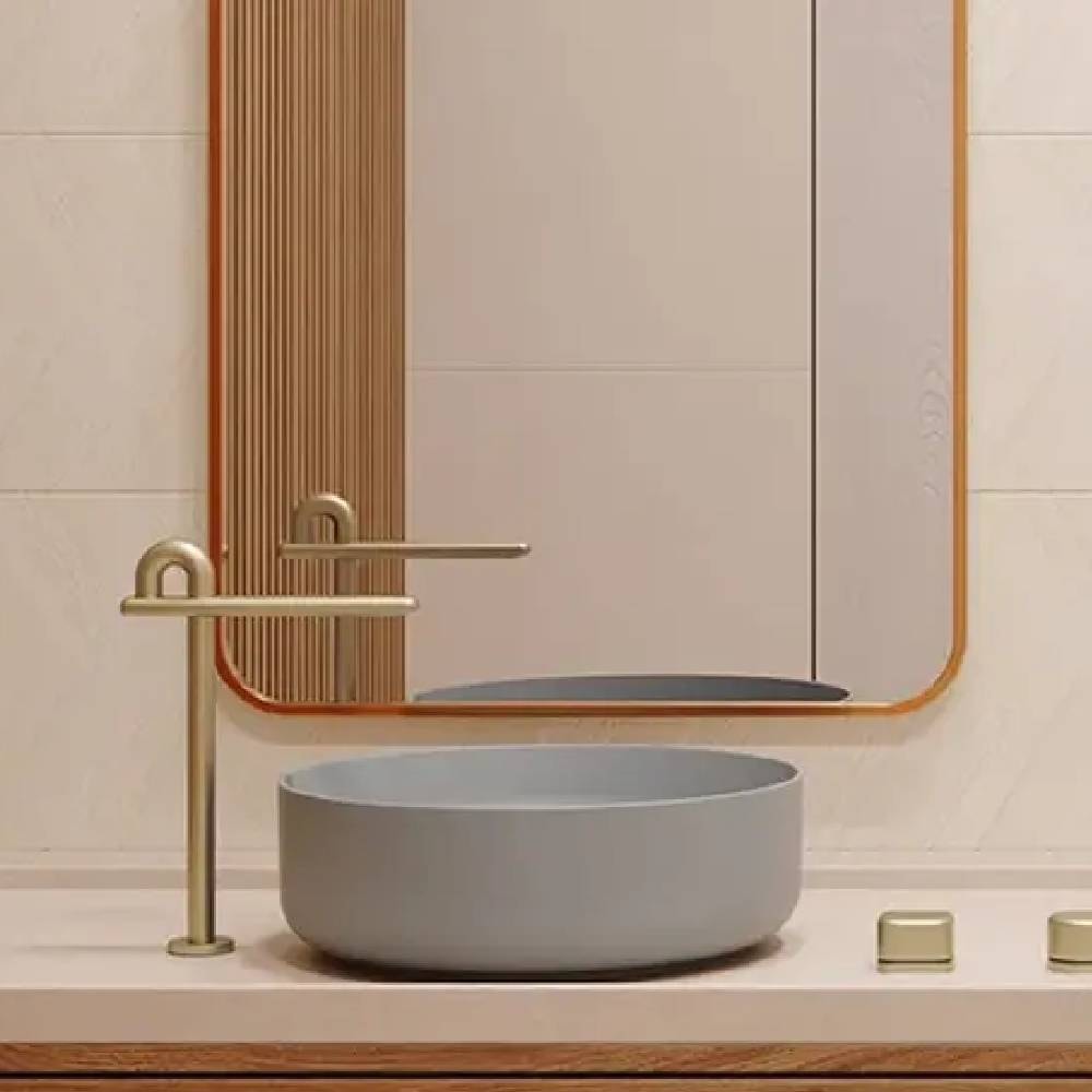 Cuba para Banheiro de Apoio Deca Redonda 40cm Soft Antracite - L.12040.85