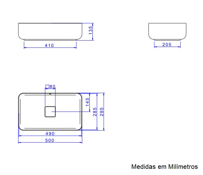 Cuba para Banheiro de Apoio Deca Retangular 29,5 x 50cm Branca - L.13050.17