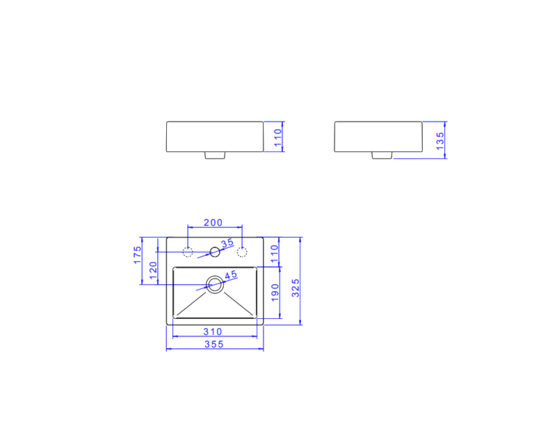 Cuba para Banheiro de Apoio Deca Retangular 36 x 33cm Branca - L.7300.17