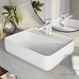Cuba para Banheiro de Apoio Deca Retangular 50cm Branca - L.13050.M.17