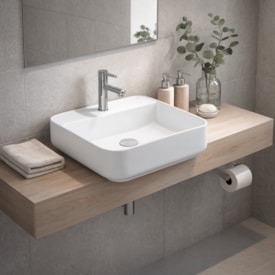 Cuba para Banheiro de Apoio Docol Quadrada 38,5x38,5cm Branca - 00971026