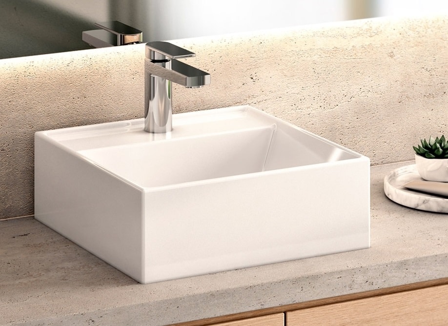 Cuba para Banheiro de Apoio Docol Quadrada 41 x 41cm Branca - 00970026