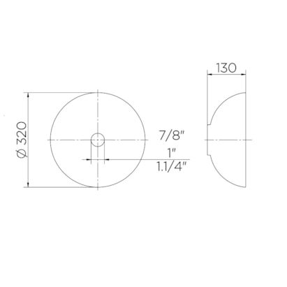 Cuba para Banheiro de Apoio Docol Redonda 32cm Branca - 00970726