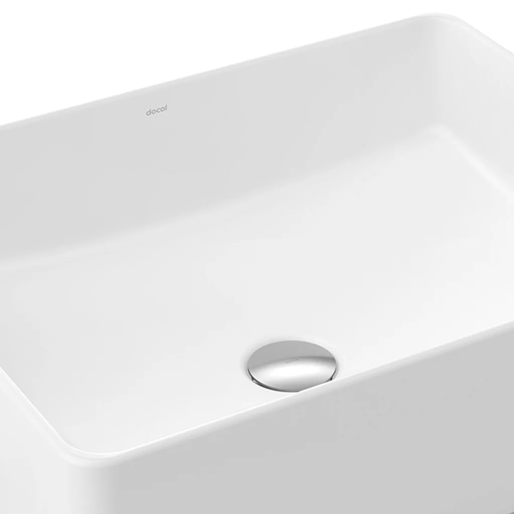 Cuba para Banheiro de Apoio Docol Retangular 48x38x14cm Branca - 1668126