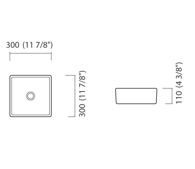 Cuba para Banheiro de Apoio Icasa Quadrada 30 x 30cm Branca - ICA1700