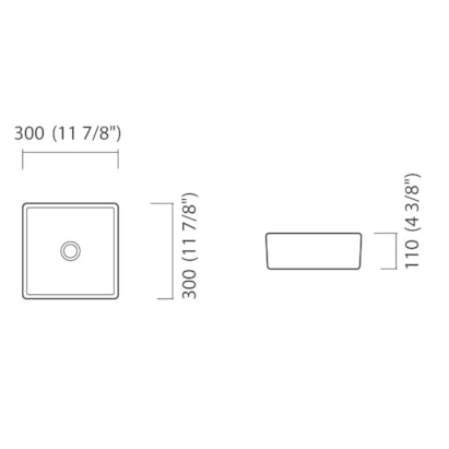 Cuba para Banheiro de Apoio Icasa Quadrada 30x30cm Branca - ICA1700