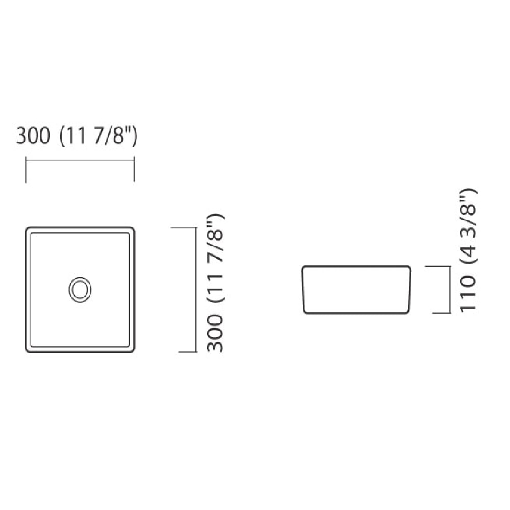 Cuba para Banheiro de Apoio Icasa Quadrada 30x30cm Branca - ICA1700