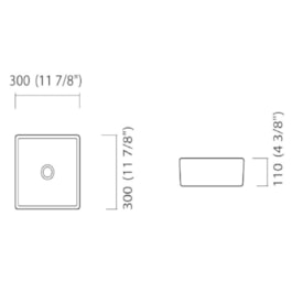 Cuba para Banheiro de Apoio Icasa Quadrada 30x30cm Branca - ICA1700