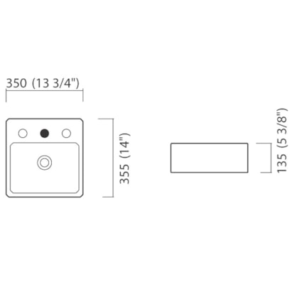 Cuba para Banheiro de Apoio Icasa Quadrada 35 x 35cm Branca - ICA1200