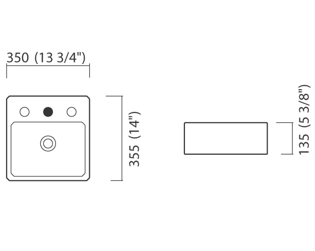Cuba para Banheiro de Apoio Icasa Quadrada 35x35cm Branca - ICA1200