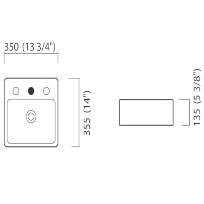 Cuba para Banheiro de Apoio Icasa Quadrada 35x35cm Branca - ICA1200