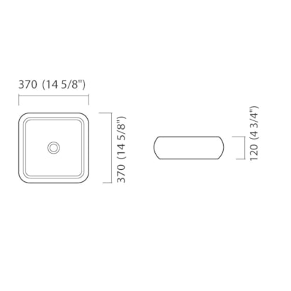 Cuba para Banheiro de Apoio Icasa Quadrada 37x37cm Branca - ICA700