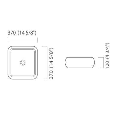Cuba para Banheiro de Apoio Icasa Quadrada 37x37cm Branca - ICA700