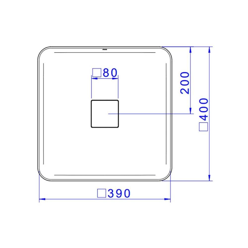Cuba para Banheiro de Apoio Icasa Quadrado 40x40cm Branco - ICA2900