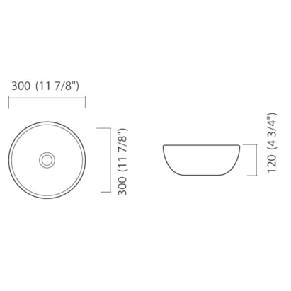 Cuba para Banheiro de Apoio Icasa Redonda 30cm Branca - ICA1600