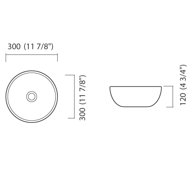 Cuba para Banheiro de Apoio Icasa Redonda 30cm Branca - ICA1600