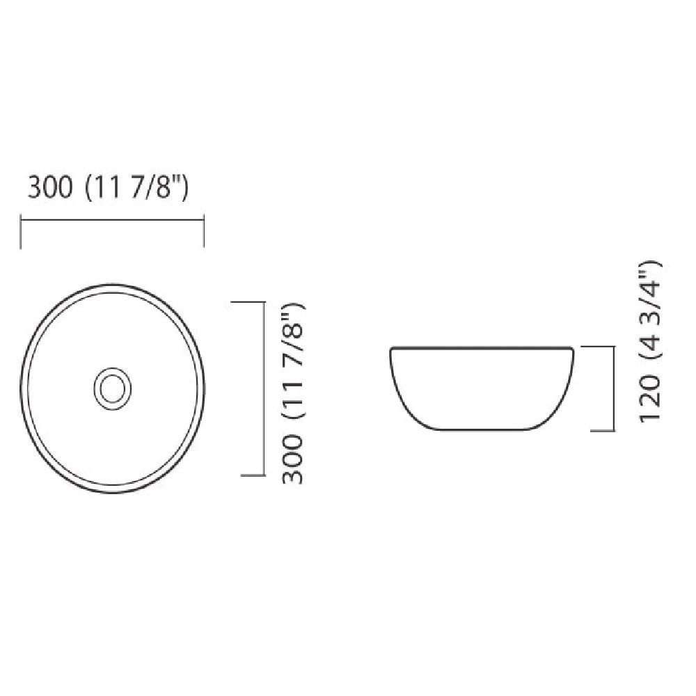 Cuba para Banheiro de Apoio Icasa Redonda 30cm Branca - ICA1600