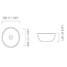 Cuba para Banheiro de Apoio Icasa Redonda 30cm Branca - ICA1600