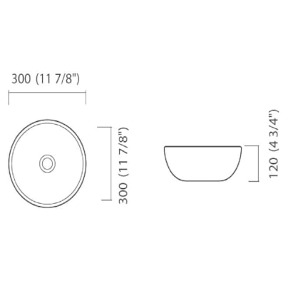 Cuba para Banheiro de Apoio Icasa Redonda 30cm Branca - ICA1600