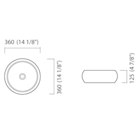 Cuba para Banheiro de Apoio Icasa Redonda 36cm Branca - ICA600