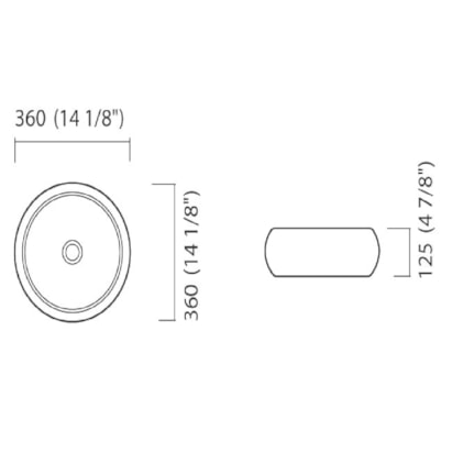Cuba para Banheiro de Apoio Icasa Redonda 36cm Branca - ICA600