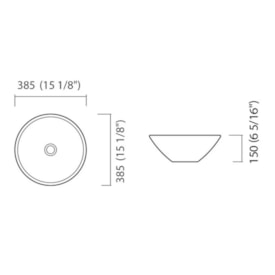 Cuba para Banheiro de Apoio Icasa Redonda 38cm Branca - ICA100