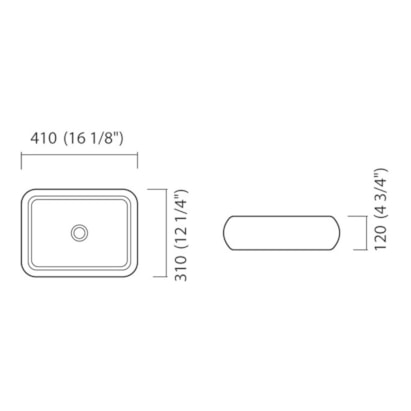 Cuba para Banheiro de Apoio Icasa Retangular 41x31cm Branca - ICA800