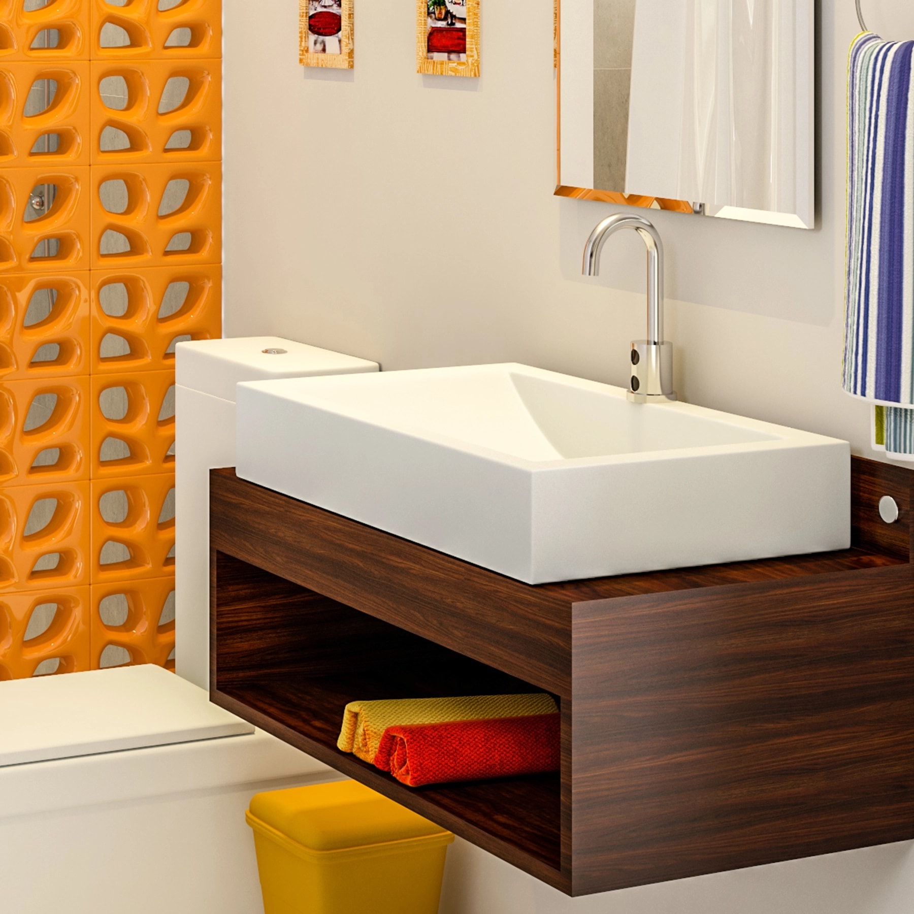 Cuba Para Banheiro De Apoio Incepa Gran Pacifc Retangular 65x40 Branco - 1632740017100