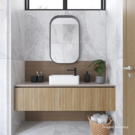 Cuba para Banheiro de Apoio ou Suspensa Deca Retangular 50cm Branca - L.43050.MD.17