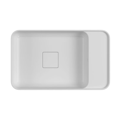 Cuba para Banheiro de Apoio ou Suspensa Deca Retangular 50cm Branca - L.43050.MD.17