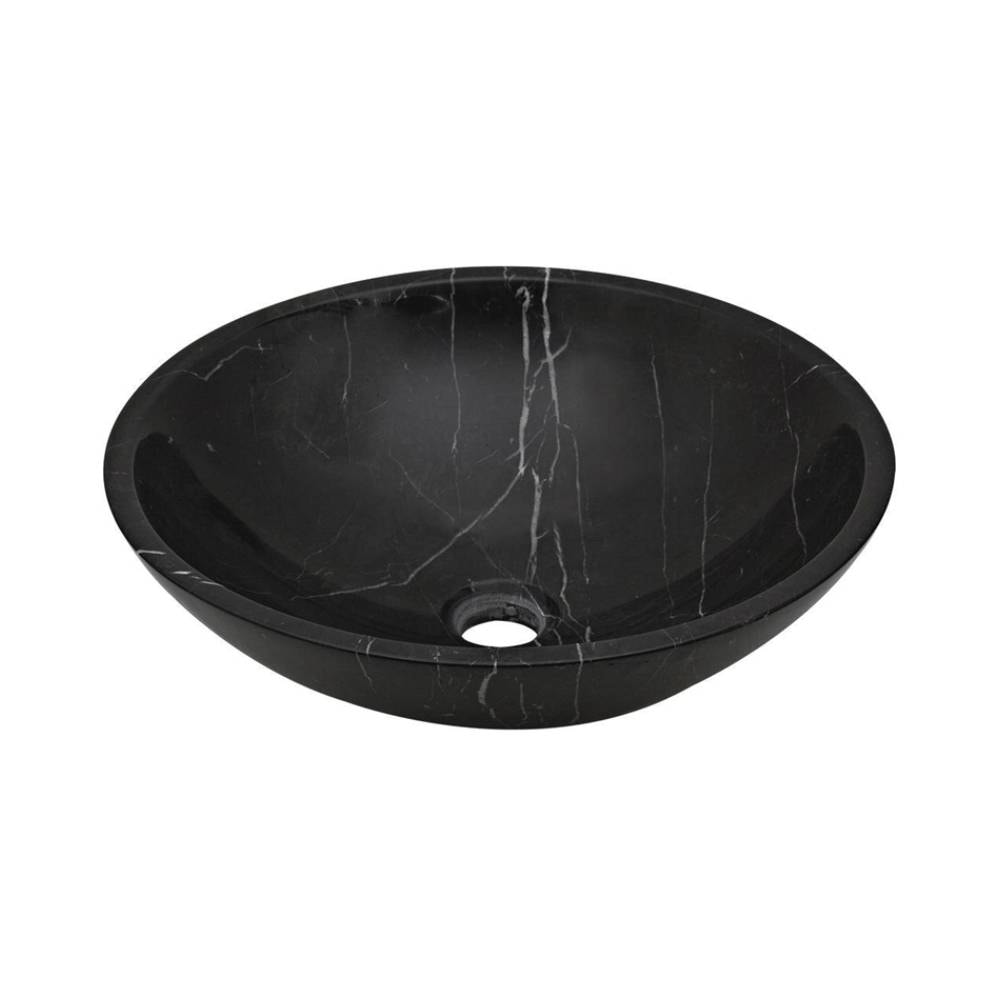 Cuba para Banheiro de Apoio Porto Design Redonda Nero Marquin 42cm Preto