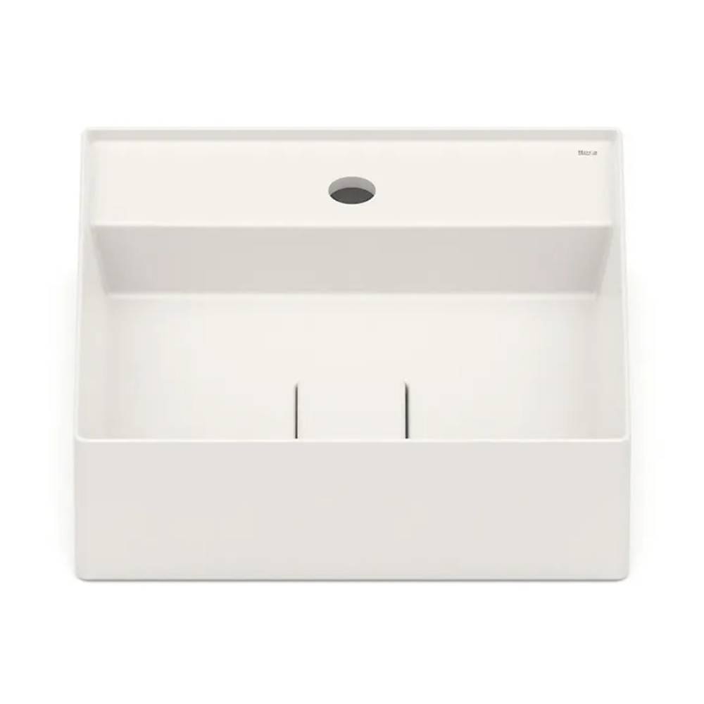 Cuba para Banheiro de Apoio Quadrada com Mesa Roca T9 Terra 40x40cm Beige - A32787T650