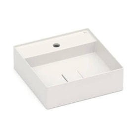 Cuba para Banheiro de Apoio Quadrada com Mesa Roca T9 Terra 40x40cm Beige - A32787T650