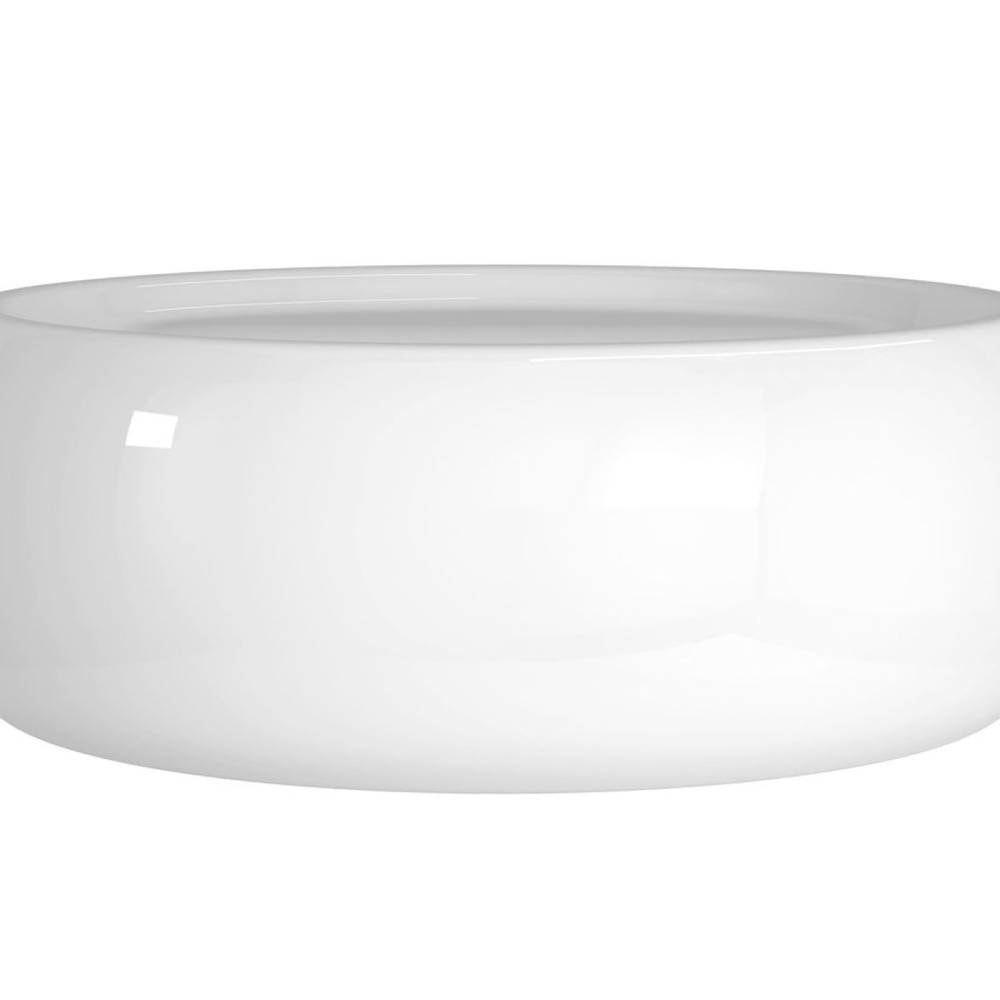 Cuba para Banheiro de Apoio Redonda Deca com Deck 40cm Branca - L.12040.M.BD.17