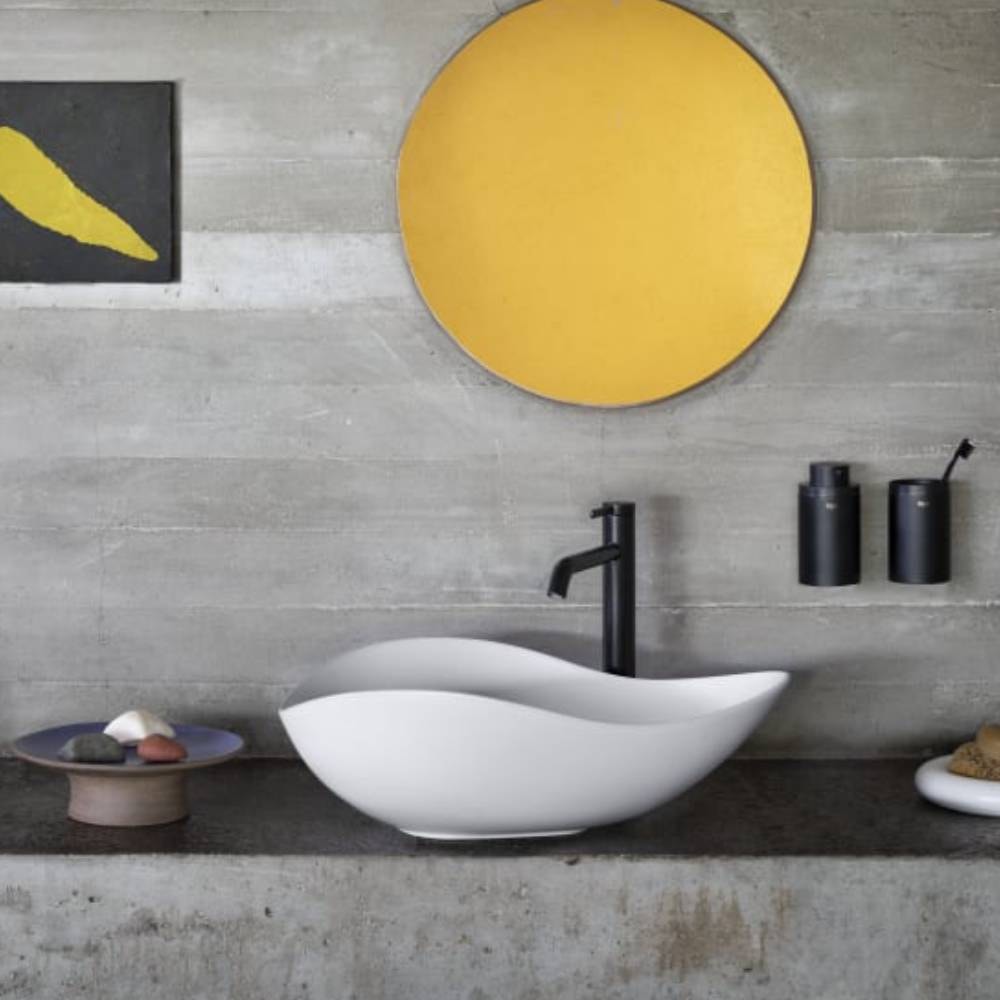 Cuba para Banheiro de Apoio Roca 55x37cm Ruy Ohtake Branco - A327A13000