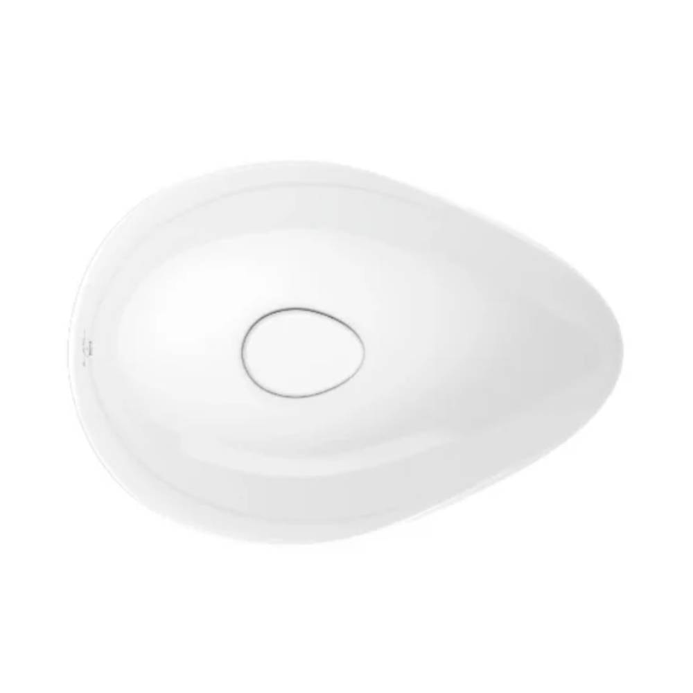 Cuba para Banheiro de Apoio Roca 55x37cm Ruy Ohtake Branco - A327A13000