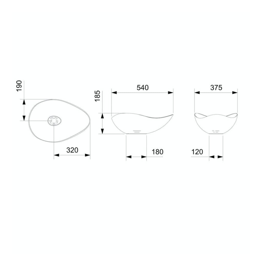 Cuba para Banheiro de Apoio Roca 55x37cm Ruy Ohtake Branco - A327A13000