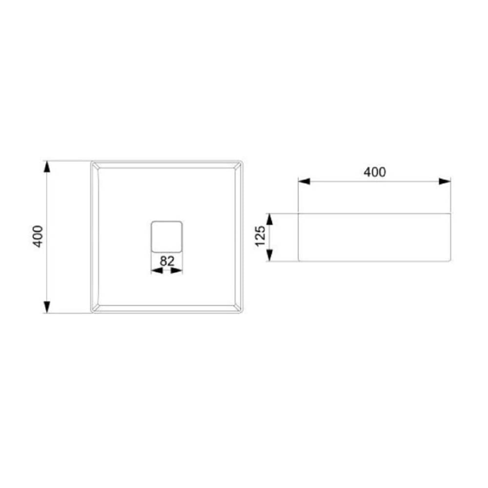 Cuba para Banheiro de Apoio Roca Quadrada 40x40cm T5 Terra Beige - A32787Y650
