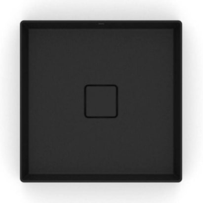Cuba para Banheiro de Apoio Roca Quadrada 40x40cm T5 Terra Black Matte - A32787Y080