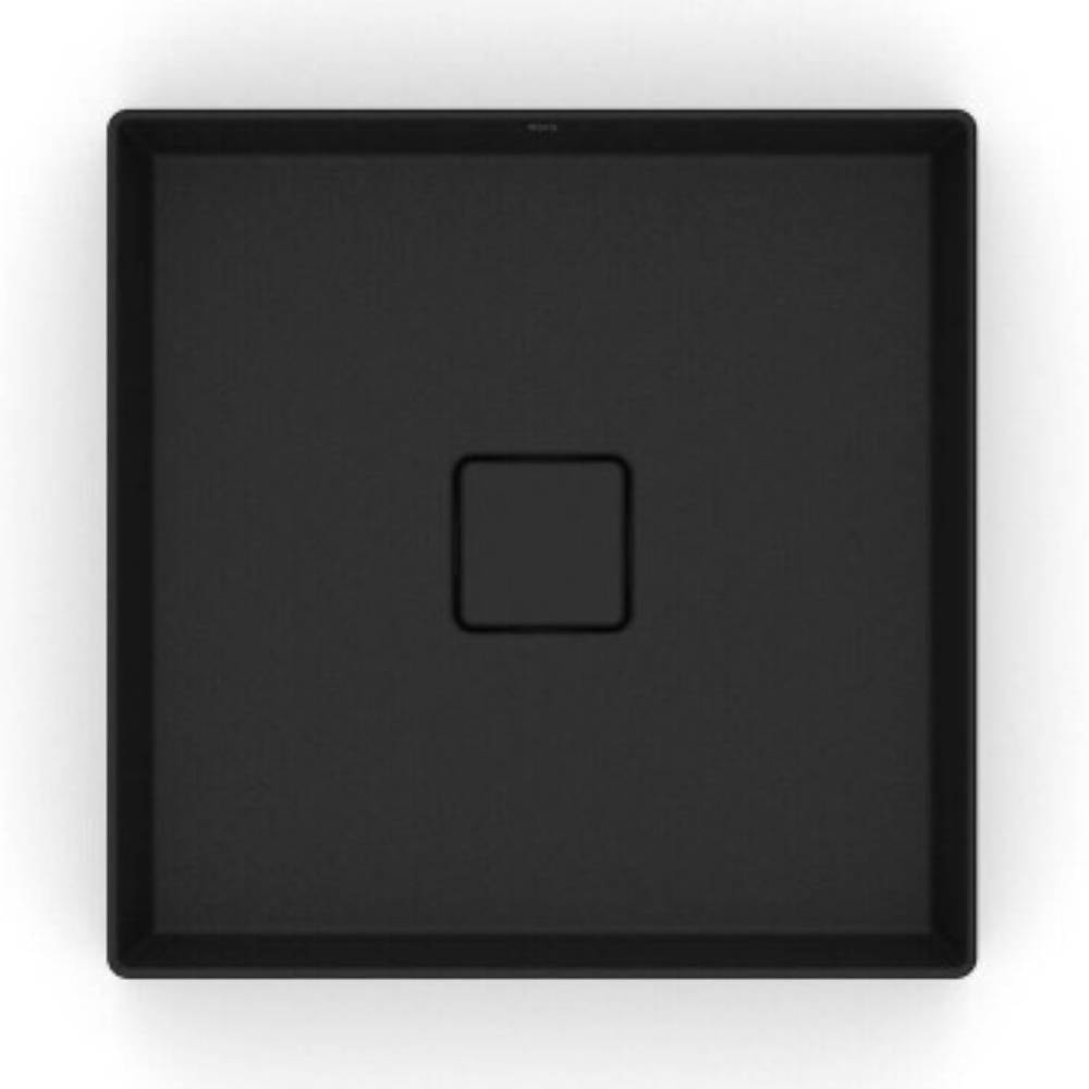 Cuba para Banheiro de Apoio Roca Quadrada 40x40cm T5 Terra Black Matte - A32787Y080