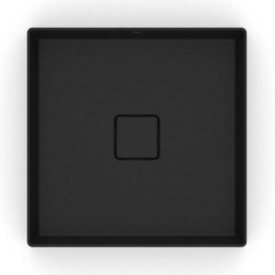 Cuba para Banheiro de Apoio Roca Quadrada 40x40cm T5 Terra Black Matte - A32787Y080