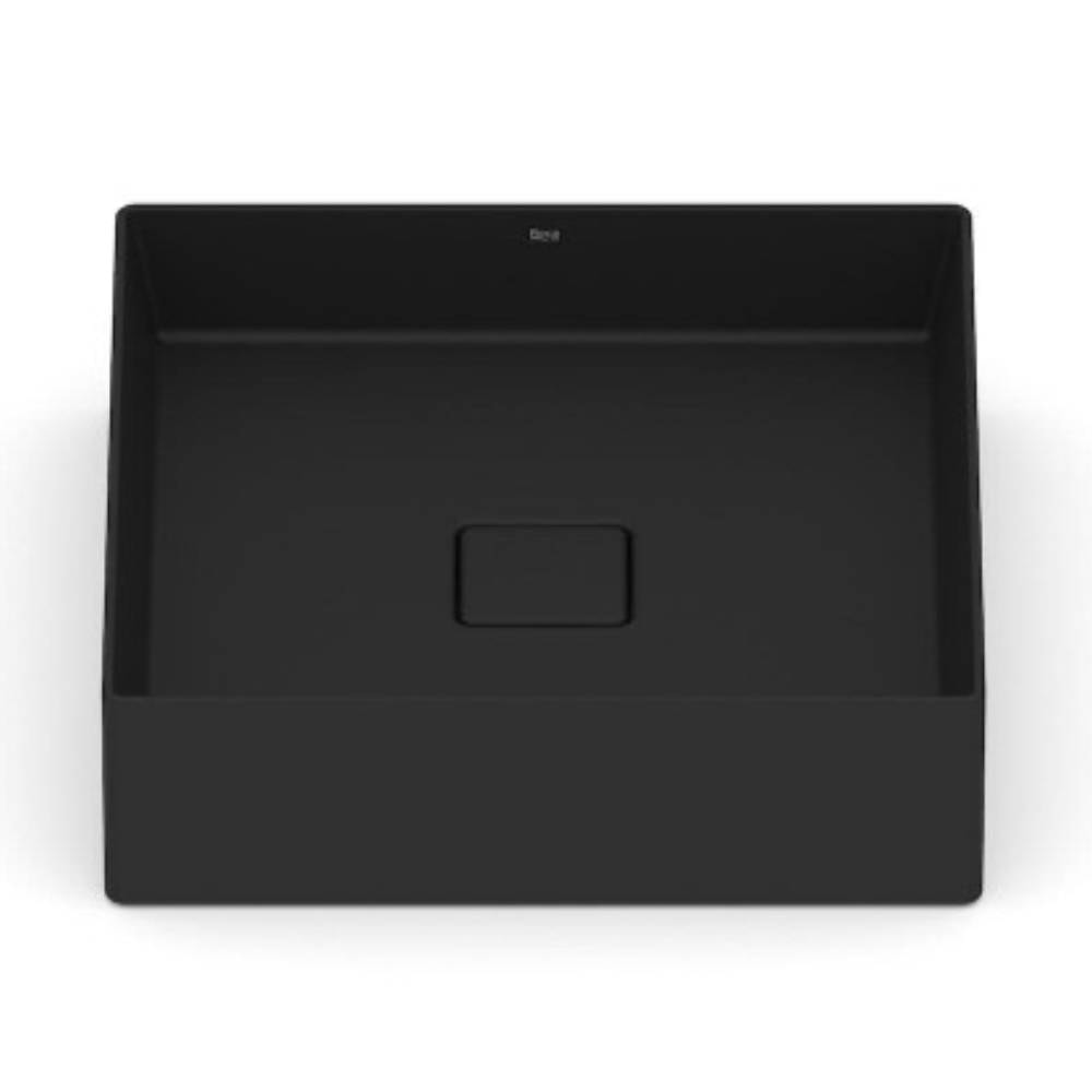 Cuba para Banheiro de Apoio Roca Quadrada 40x40cm T5 Terra Black Matte - A32787Y080