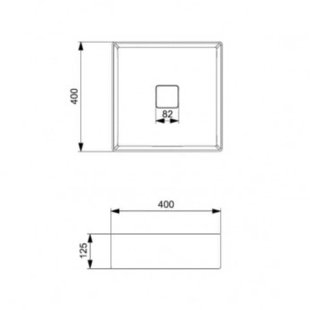 Cuba para Banheiro de Apoio Roca Quadrada 40x40cm T5 Terra Black Matte - A32787Y080